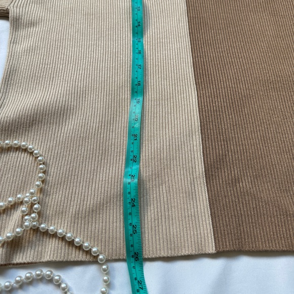 Minimum Ribbed Sweater in Tan and Cream - Picture 8 of 14